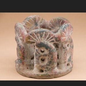 SOLD Tarahumara Clay Kokopelli Candle Holder Fertility